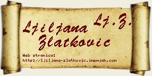 Ljiljana Zlatković vizit kartica